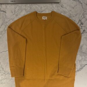 AE77 (A Eagle) Men's Golden XL Crewneck 100% Cashmere Crewneck Sweater NWOT